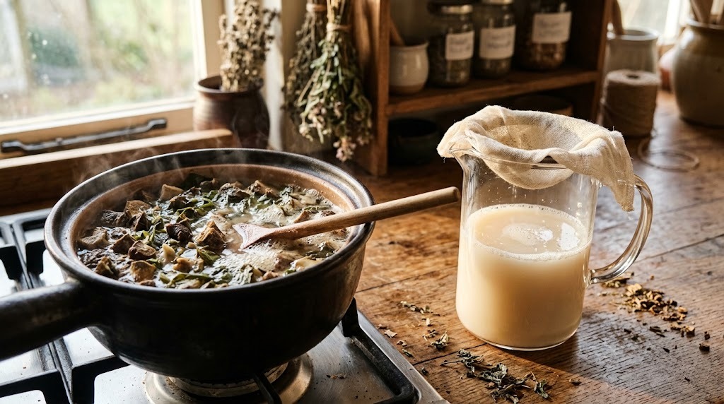 Brew a soapwort wash