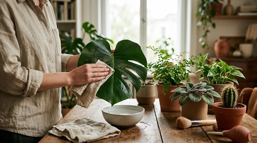 How to Clean Houseplant Leaves