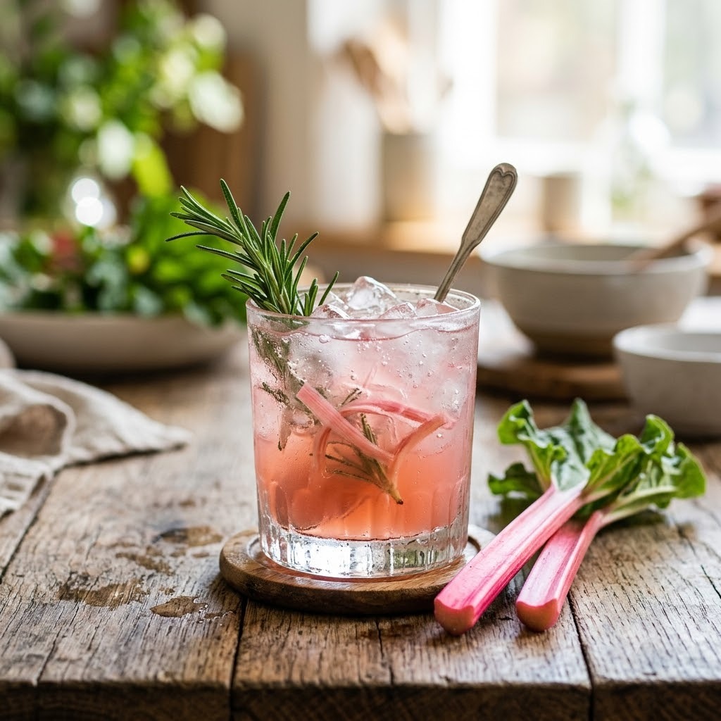 Rhubarb & Rosemary Cordial
